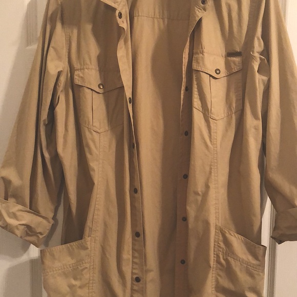 Liz Claiborne vintage lightweight khaki trench/duster - Picture 3 of 3